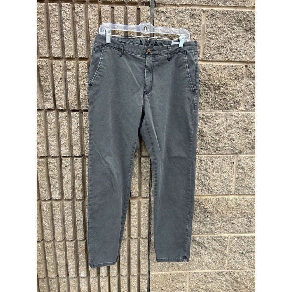 Mott & Bow Charles Slim Fit Chino Pants Mens 32x28 Gray Tapered Flat Front